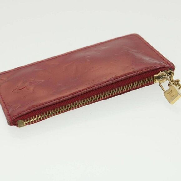 LOUIS VUITTON Monogram Vernis Pochette cree Coin Purse Red - Picture 6 of 15